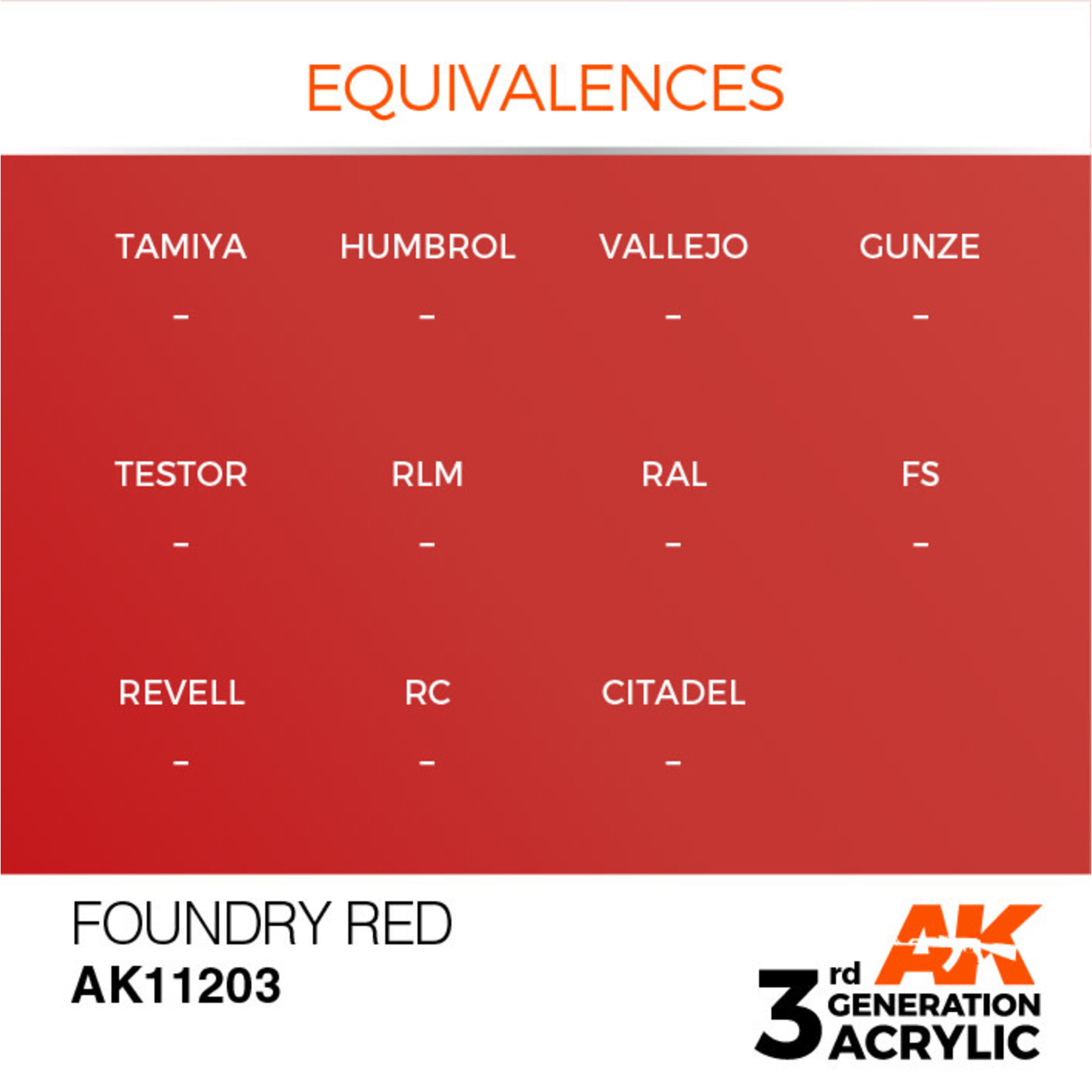 AK Interactive AK11203 3G Acrylic Metallic Foundry Red 17ml