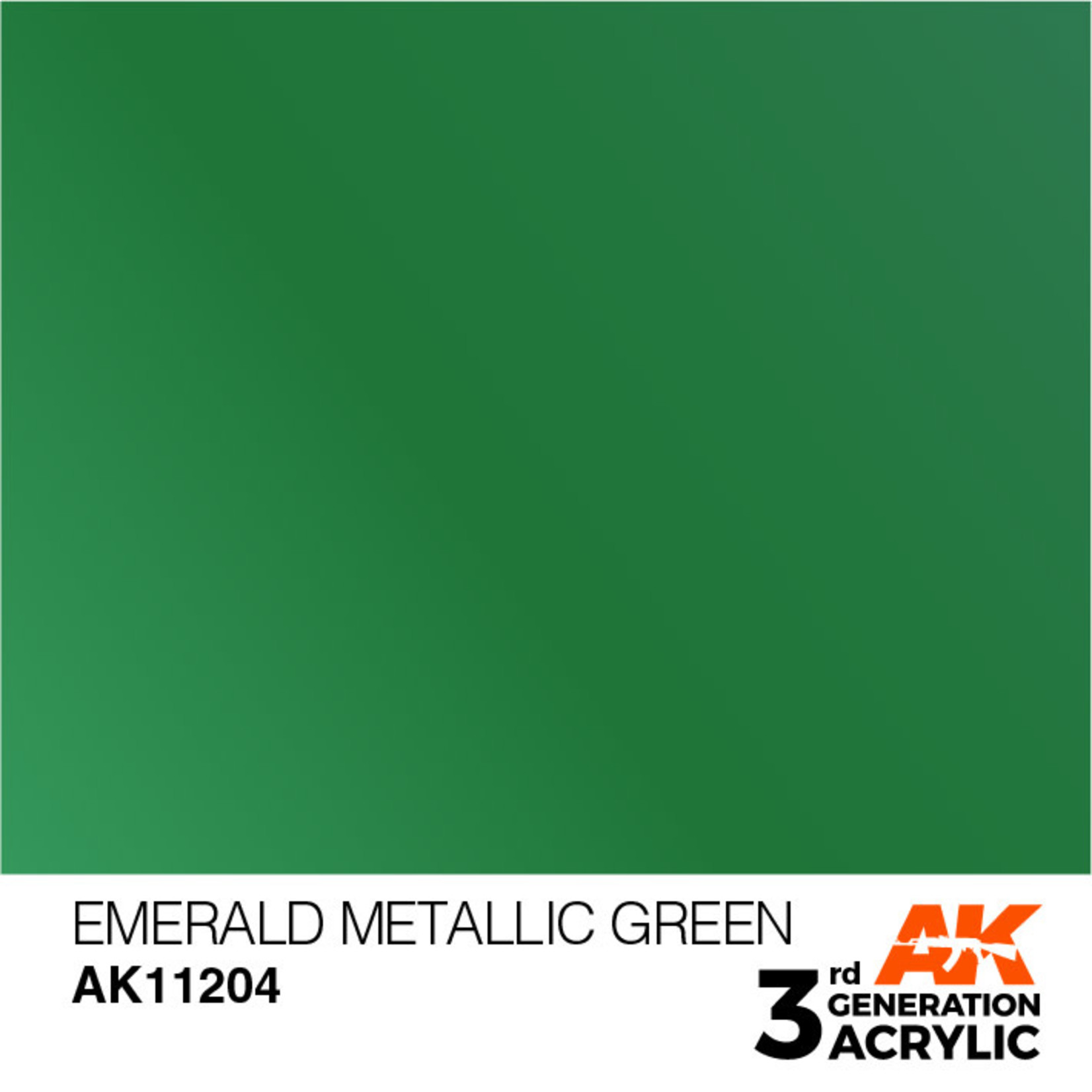 AK Interactive AK11204 3G Acrylic Metallic Emerald Green 17ml