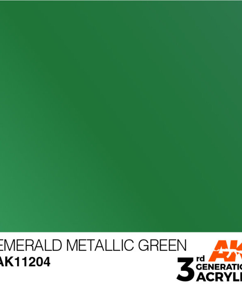 AK Interactive AK11204 3G Acrylic Metallic Emerald Green 17ml