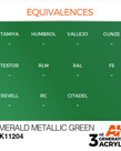 AK Interactive AK11204 3G Acrylic Metallic Emerald Green 17ml AK Interactive AK11204 3G Acrylic Metallic Emerald Green 17ml