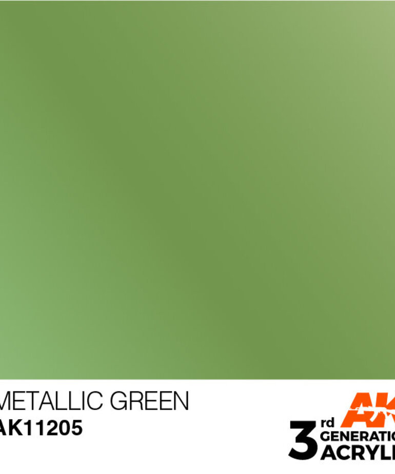 AK Interactive AK11205 3G Acrylic Metallic Green 17ml