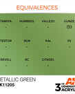 AK Interactive AK11205 3G Acrylic Metallic Green 17ml