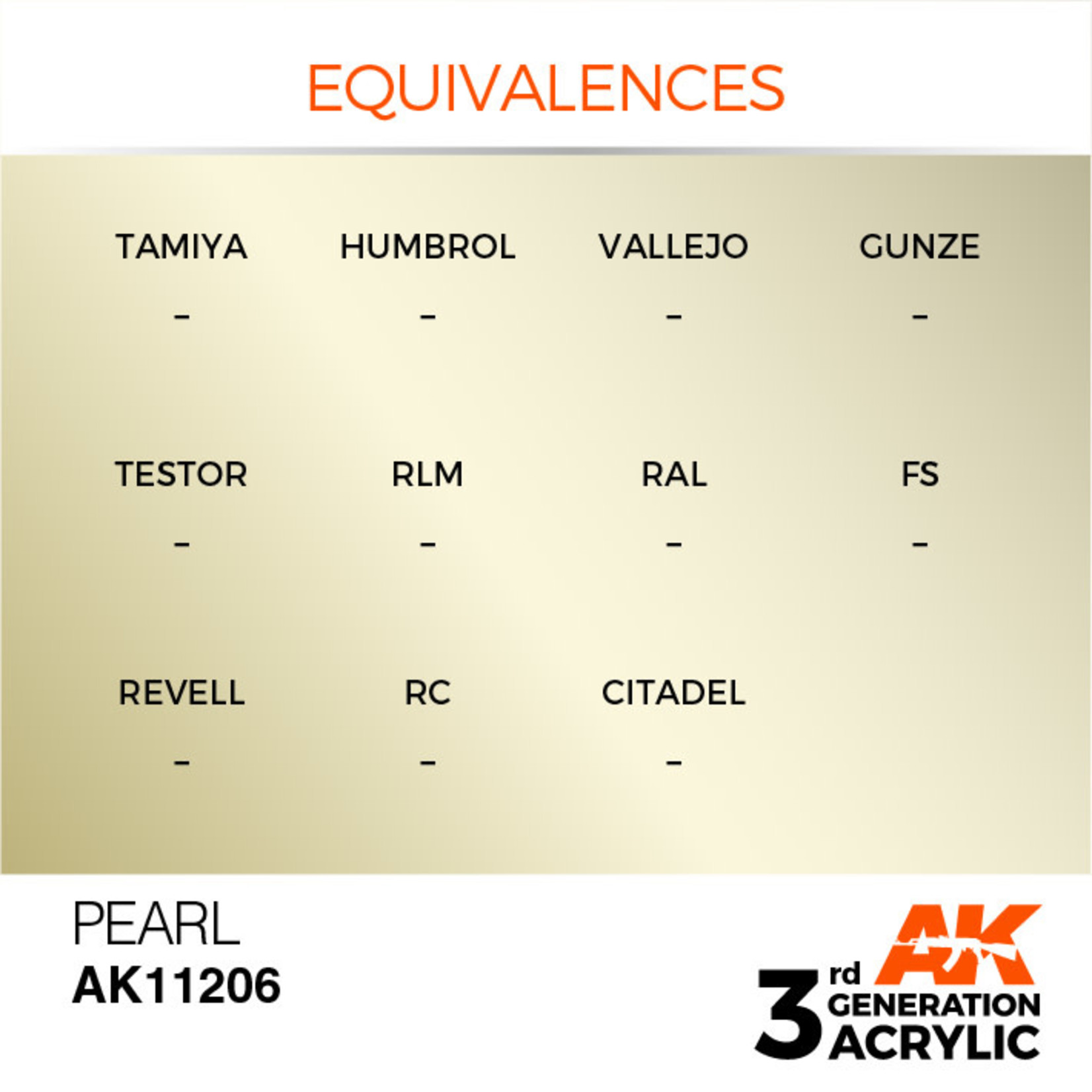 AK Interactive AK11206 3G Acrylic Metallic Pearl 17ml