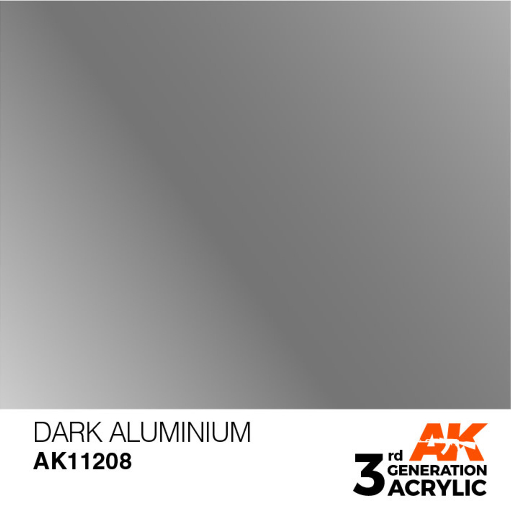 AK Interactive AK11208 3G Acrylic Metallic Dark Aluminium 17ml