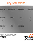AK Interactive AK11208 3G Acrylic Metallic Dark Aluminium 17ml