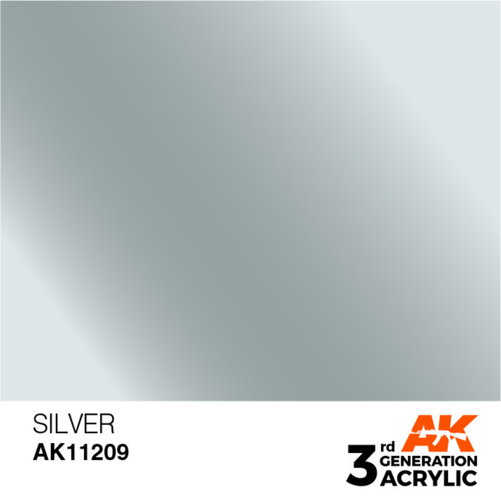 AK Interactive AK11209 3G Acrylic Metallic Silver 17ml