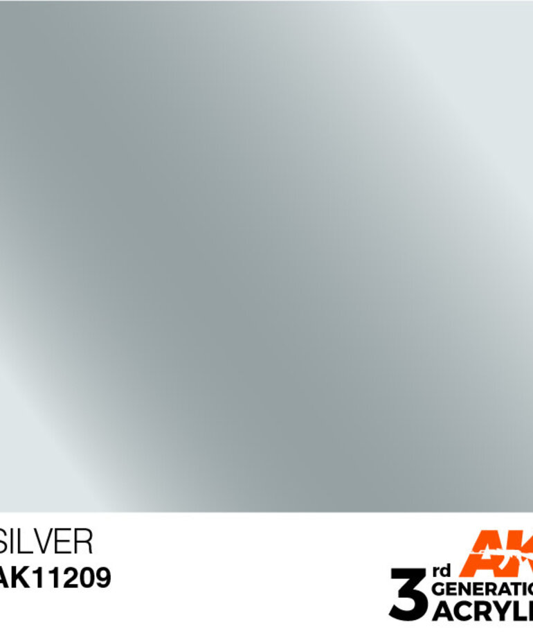 AK Interactive AK11209 3G Acrylic Metallic Silver 17ml