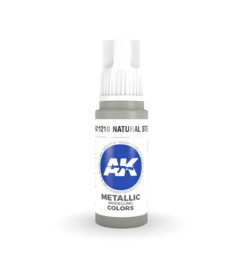 AK Interactive AK11210 3G Acrylic Metallic Natural Steel 17ml