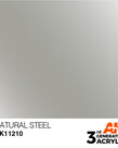 AK Interactive AK11210 3G Acrylic Metallic Natural Steel 17ml