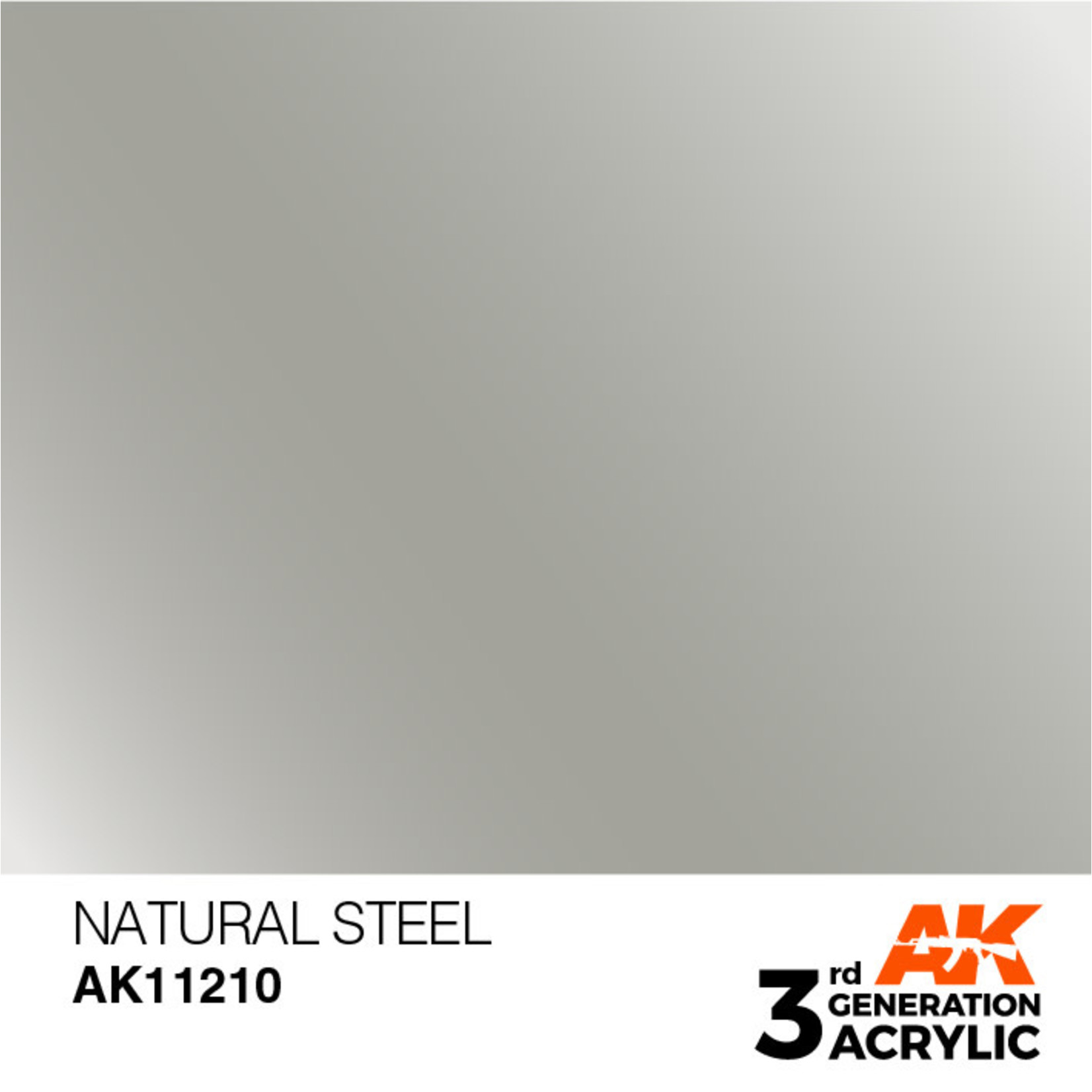 AK Interactive AK11210 3G Acrylic Metallic Natural Steel 17ml