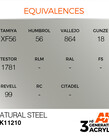 AK Interactive AK11210 3G Acrylic Metallic Natural Steel 17ml