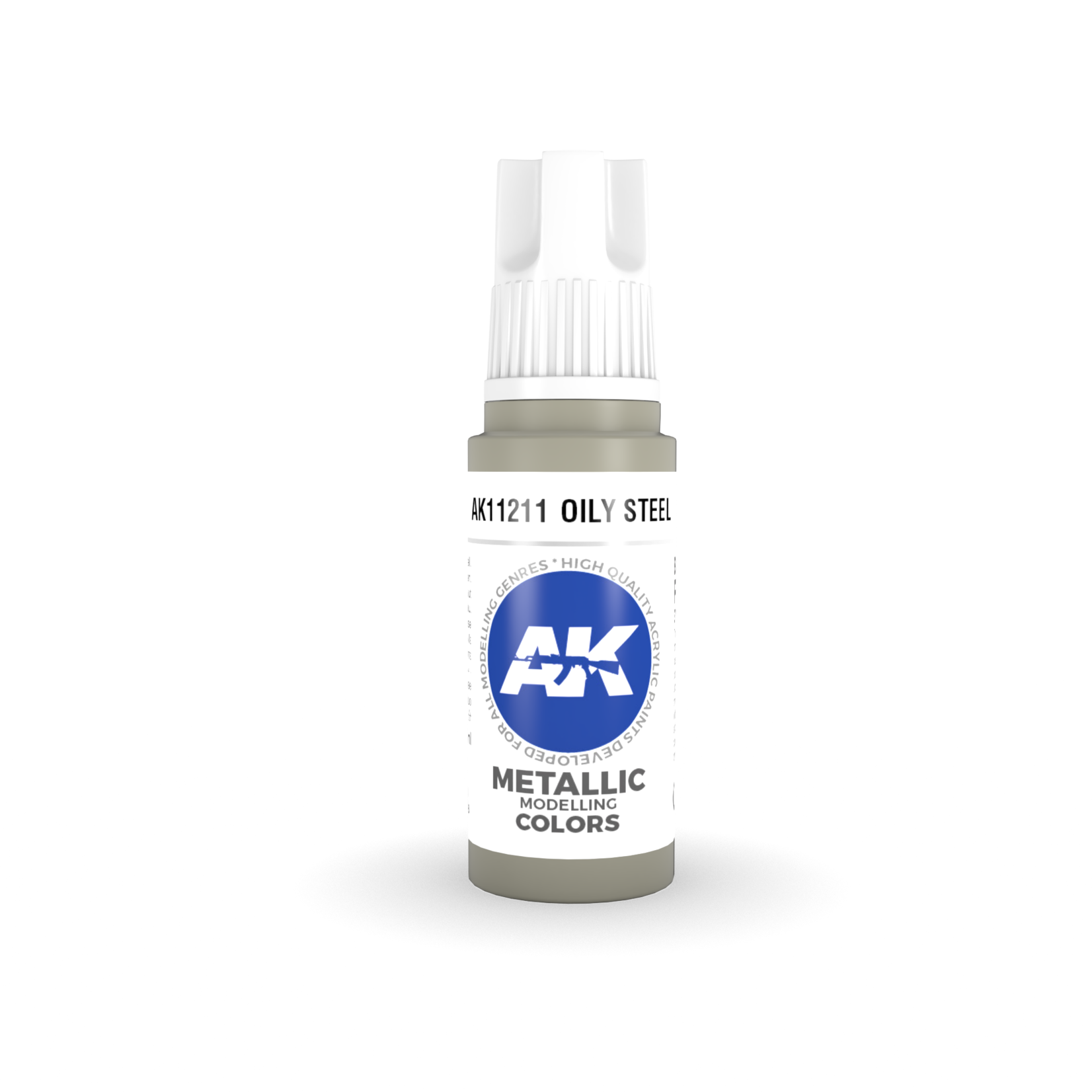 AK Interactive AK11211 3G Acrylic Metallic Oily Steel 17ml