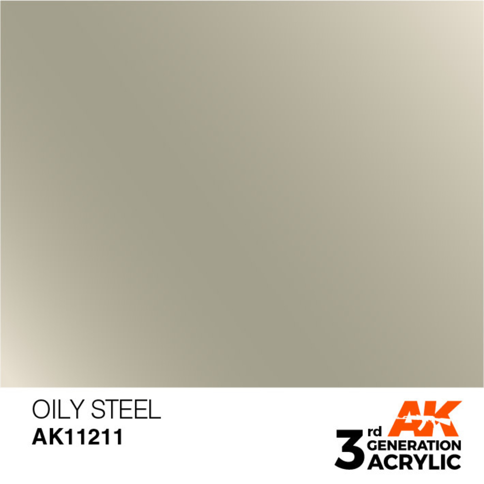 AK Interactive AK11211 3G Acrylic Metallic Oily Steel 17ml