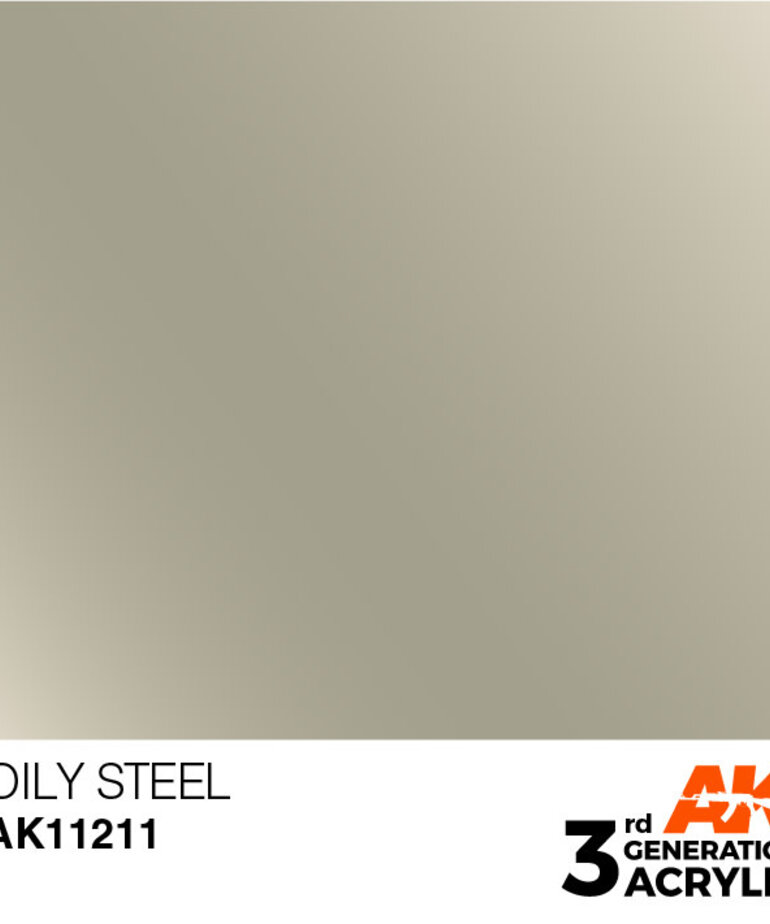 AK Interactive AK11211 3G Acrylic Metallic Oily Steel 17ml