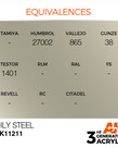 AK Interactive AK11211 3G Acrylic Metallic Oily Steel 17ml