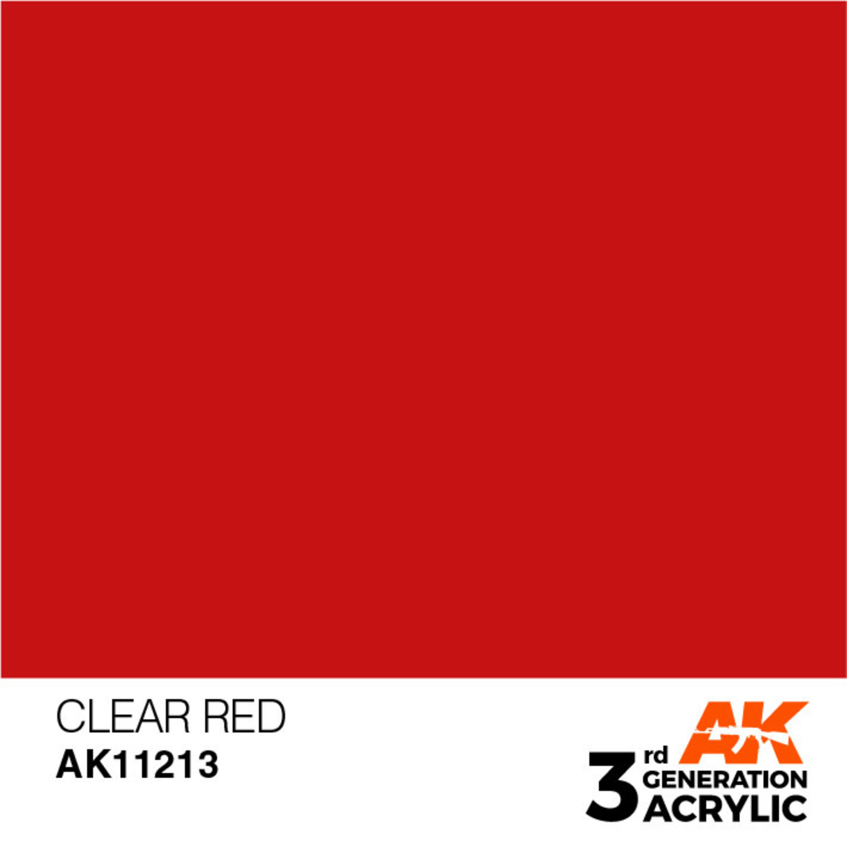 AK Interactive AK11213 3G Acrylic Clear Red 17ml