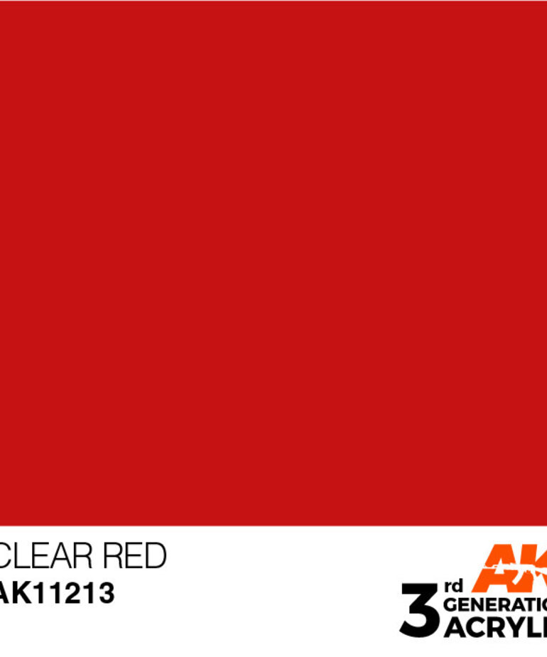AK Interactive AK11213 3G Acrylic Clear Red 17ml