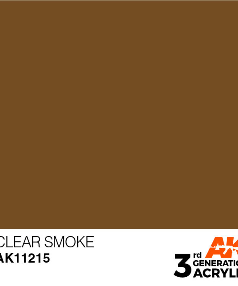 AK Interactive AK11215 3G Acrylic Clear Smoke 17ml