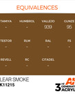 AK Interactive AK11215 3G Acrylic Clear Smoke 17ml