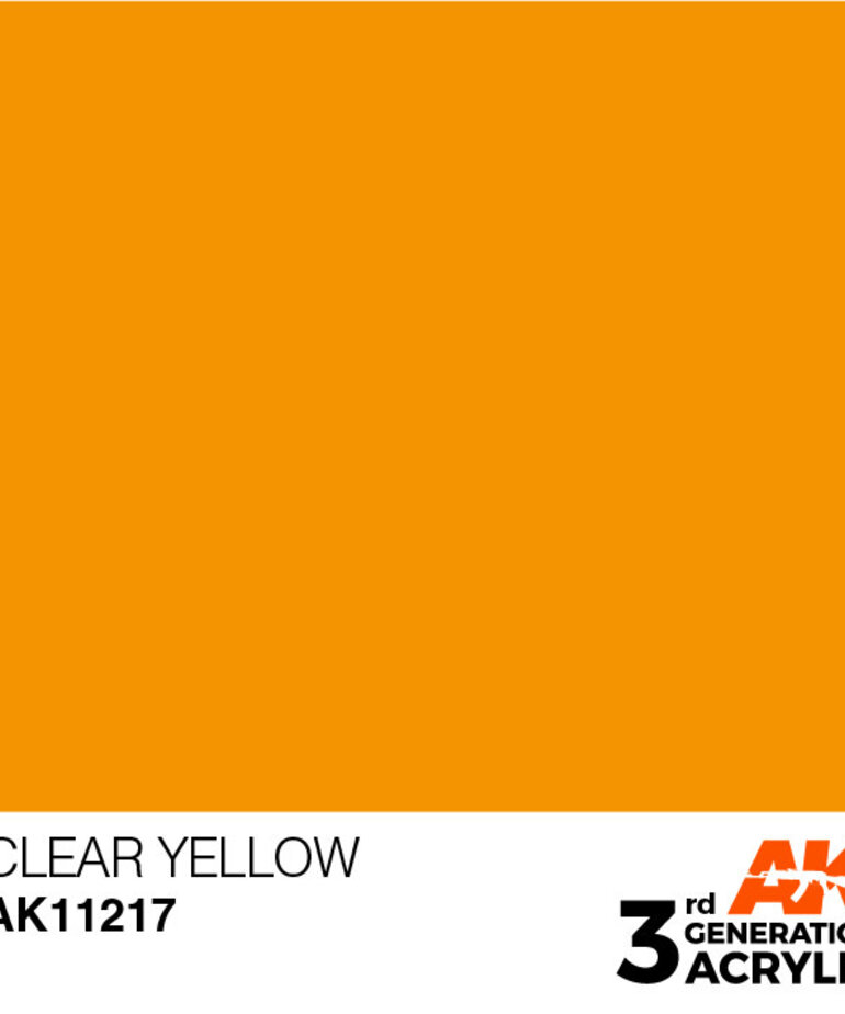 AK Interactive AK11217 3G Acrylic Clear Yellow 17ml