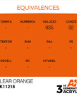 AK Interactive AK11218 3G Acrylic Clear Orange 17ml