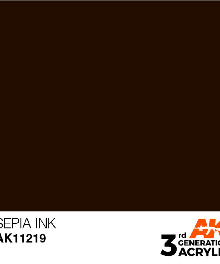 AK Interactive AK11219 3G Acrylic Ink Sepia 17ml
