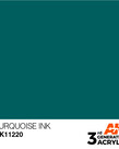 AK Interactive AK11220 3G Acrylic Ink Turquoise 17ml