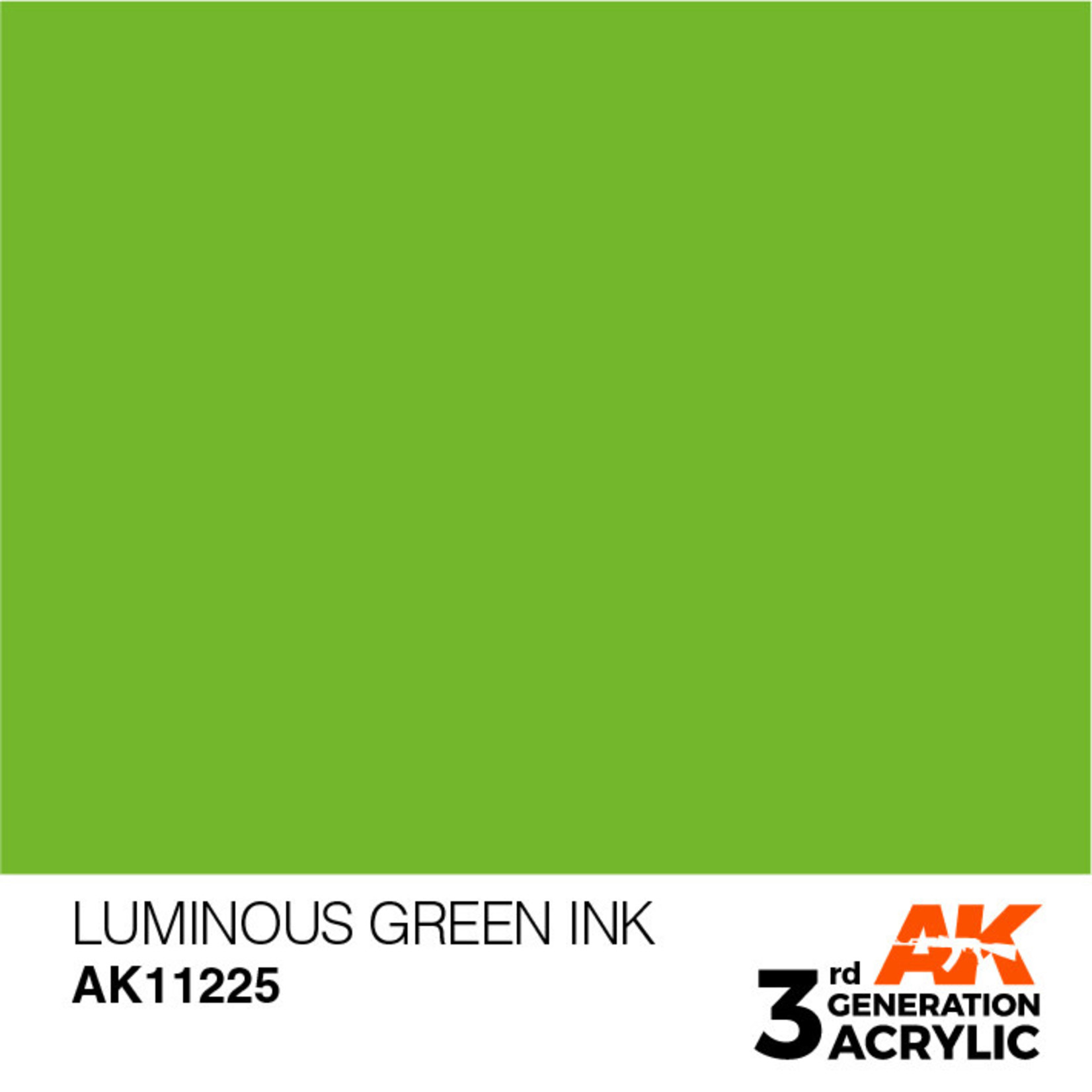 AK Interactive AK11225 3G Acrylic Ink Luminary Green 17ml