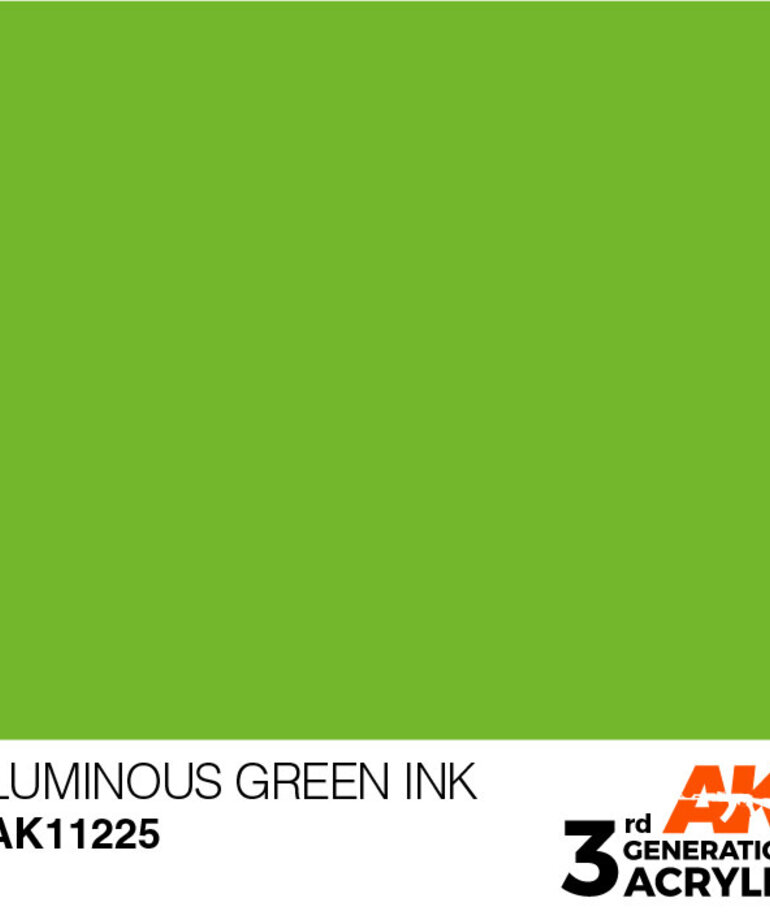 AK Interactive AK11225 3G Acrylic Ink Luminary Green 17ml