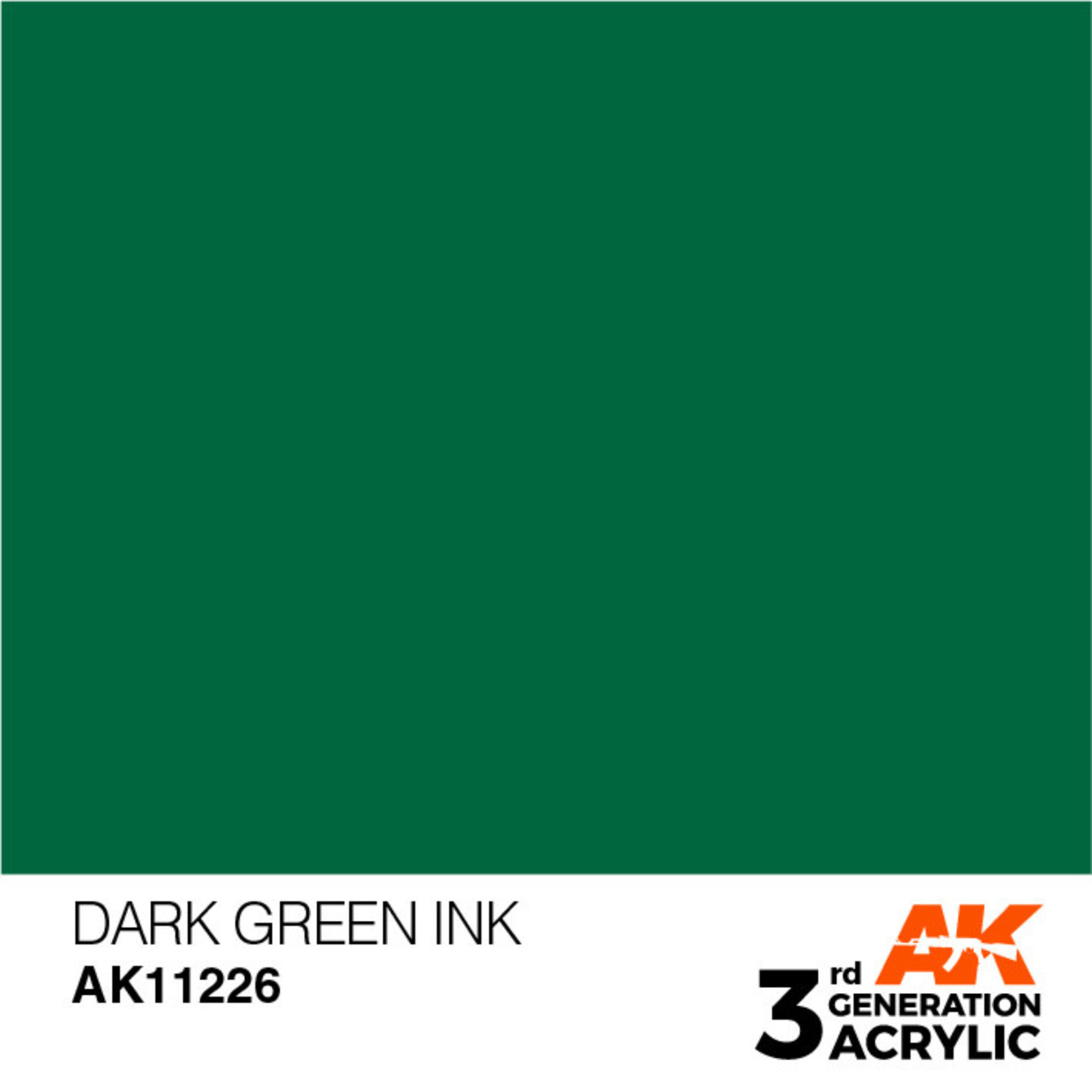 AK Interactive AK11226 3G Acrylic Ink Dark Green 17ml