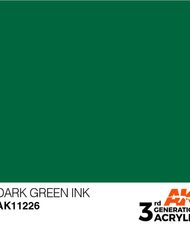 AK Interactive AK11226 3G Acrylic Ink Dark Green 17ml
