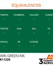 AK Interactive AK11226 3G Acrylic Ink Dark Green 17ml AK Interactive AK11226 3G Acrylic Ink Dark Green 17ml