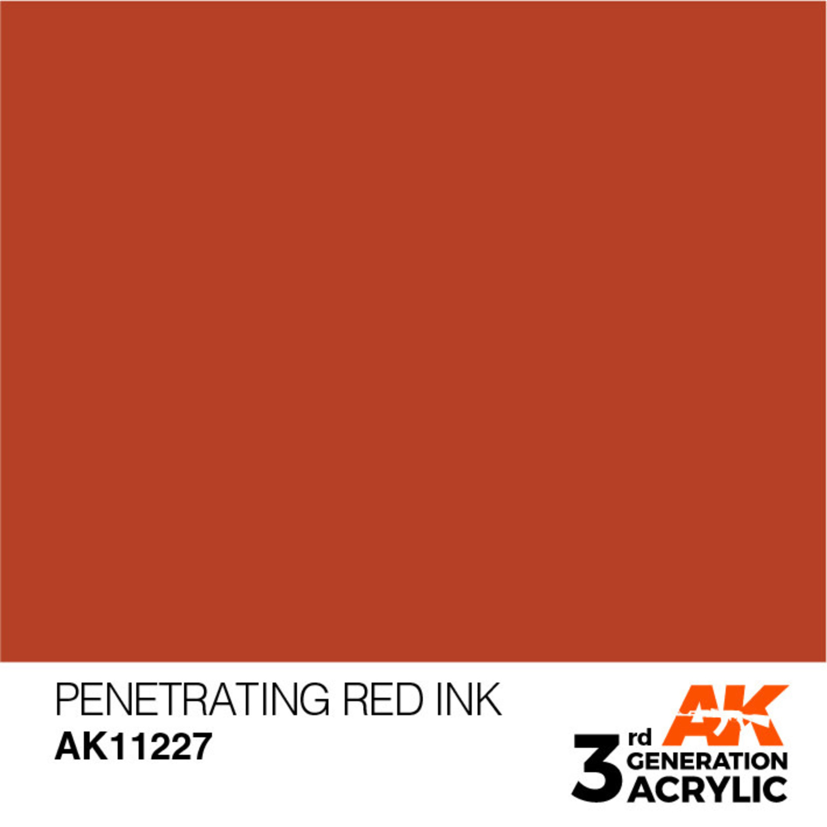 AK Interactive AK11227 3G Acrylic Ink Penetrating Red 17ml