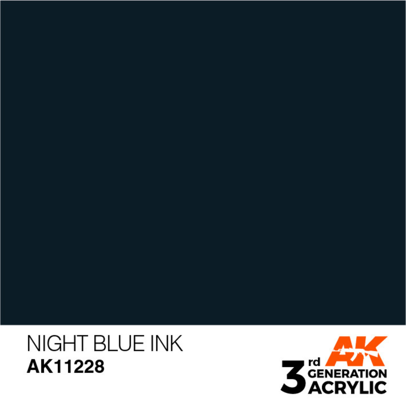 AK Interactive AK11228 3G Acrylic Ink Night Blue 17ml