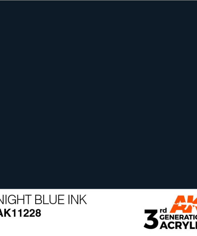 AK Interactive AK11228 3G Acrylic Ink Night Blue 17ml