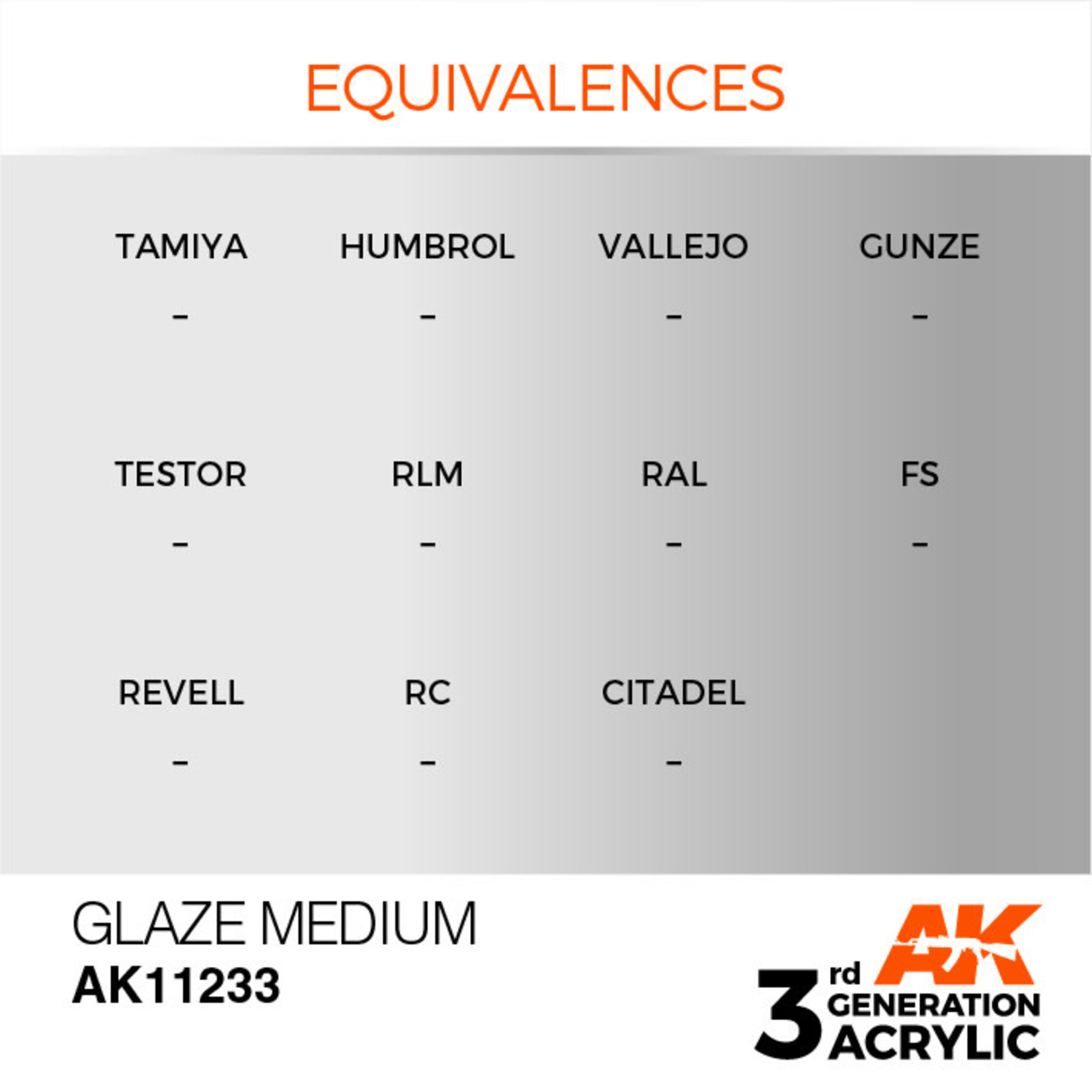AK Interactive AK11233 3G Acrylic Auxiliary Glaze Medium 17ml