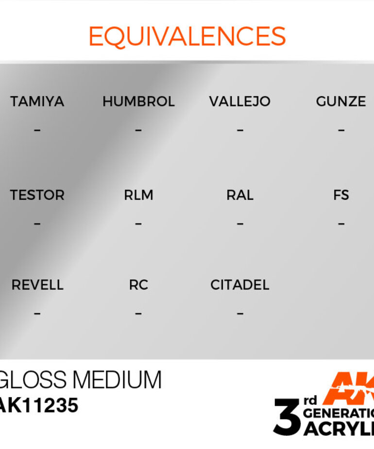 AK Interactive AK11235 3G Acrylic Auxiliary Gloss Medium 17ml
