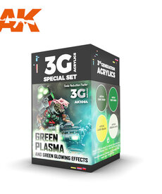 AK Interactive AK1064 3G Wargame Green Plasma & Green Glowing Effects (4) Set