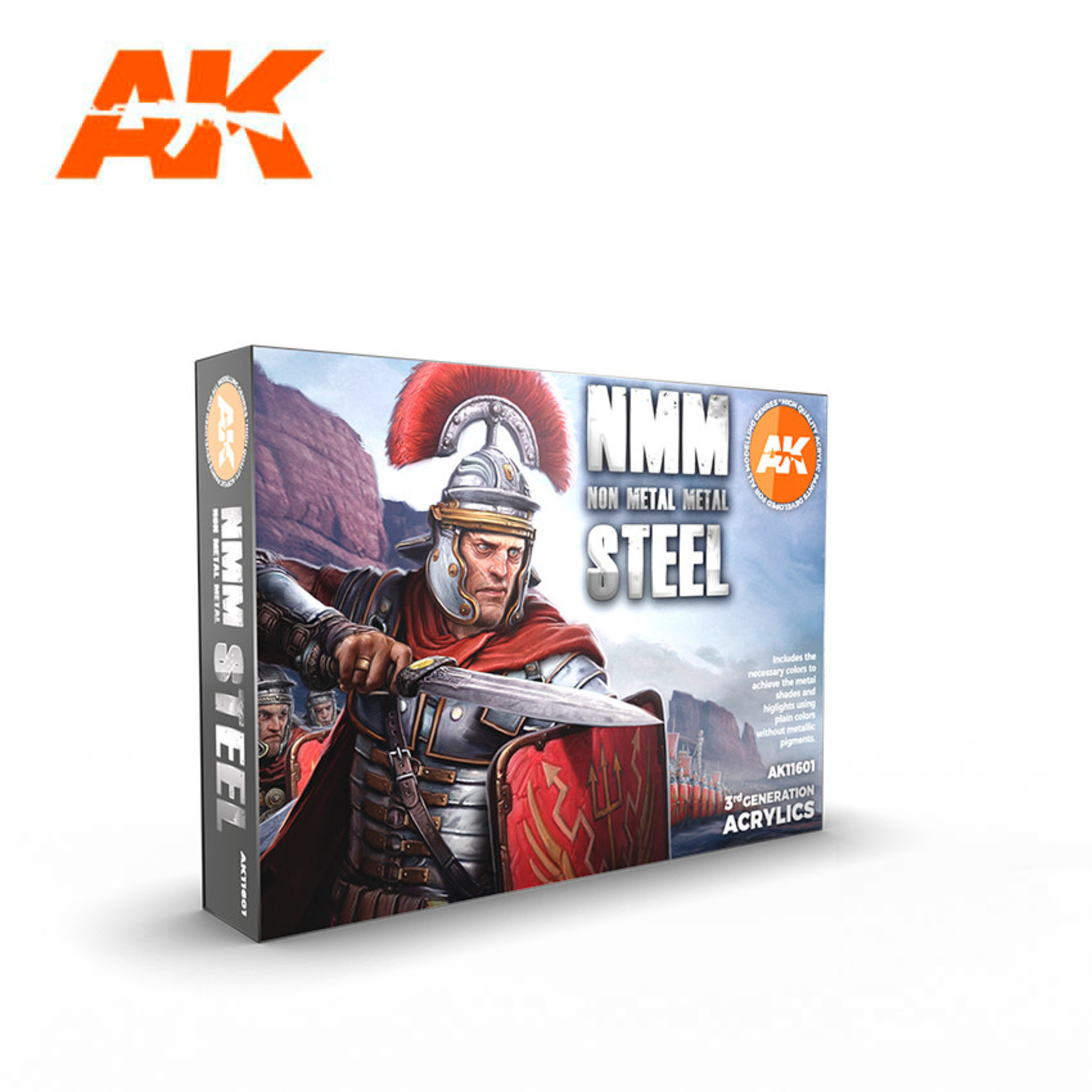 AK Interactive AK11601 3G Wargame NMM Non Metallic Metal Steel (6) Set