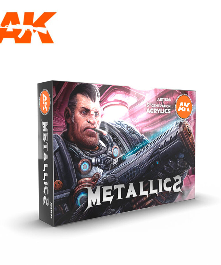 AK Interactive AK11608 3G Wargame Metallics (6) Set