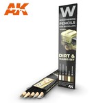 AK Interactive AK10044 Weathering Pencil - Dirt and Marks (5) Set