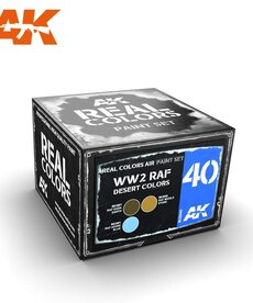 AK Interactive AK RCS040 Real Colors WW2 RAF Desert Colors  (3) Set