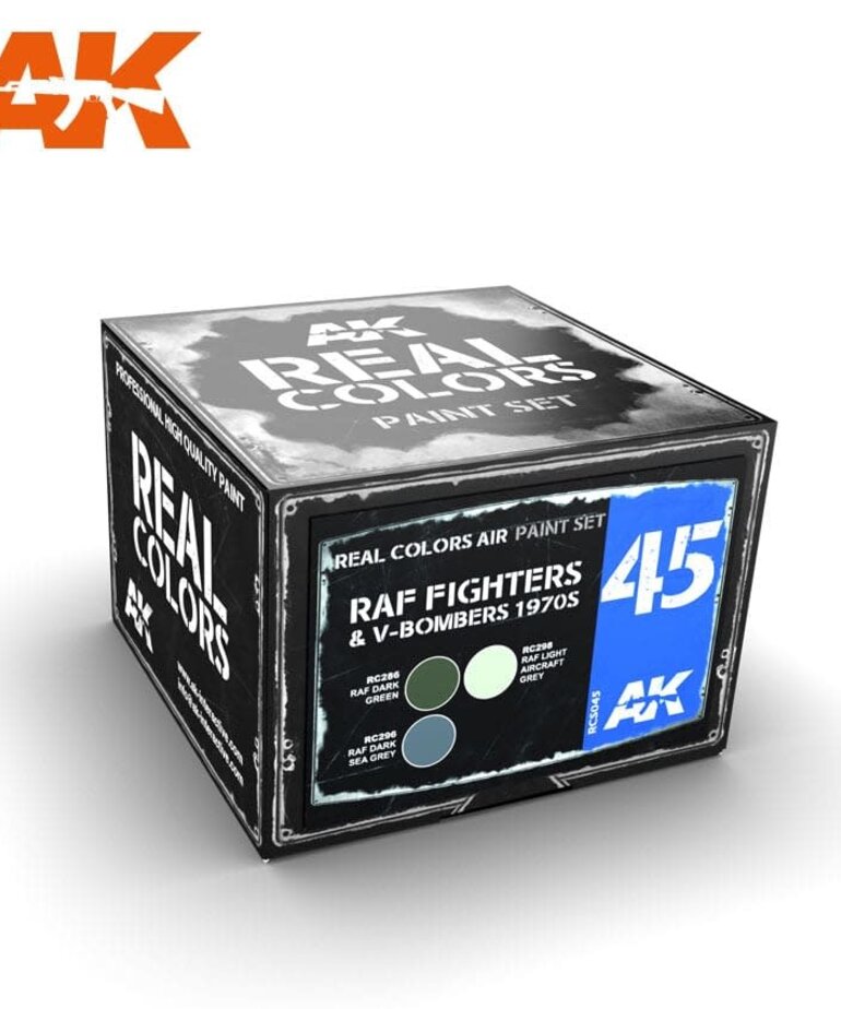 AK Interactive AK RCS045 Real Colors RAF Fighters & V- Bombers 1970s (3) Set