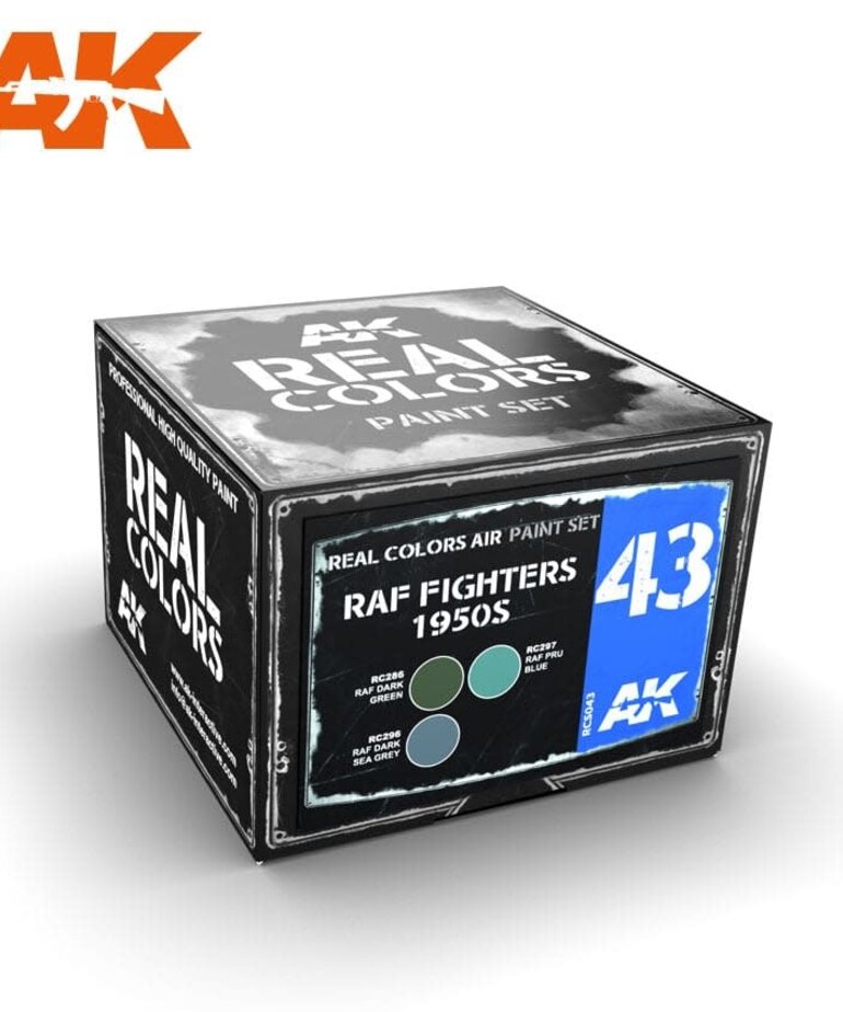 AK Interactive AK RCS043 Real Colors RAF Fighters 1950s (3) Set