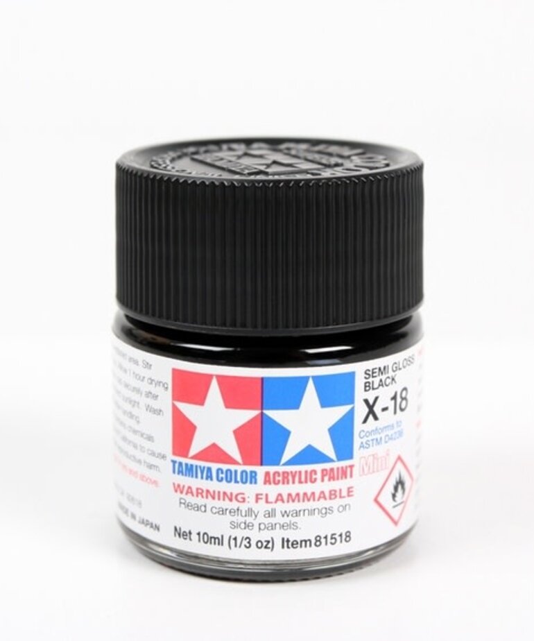 Tamiya Tamiya X-18 Semi-Gloss Black 10ml