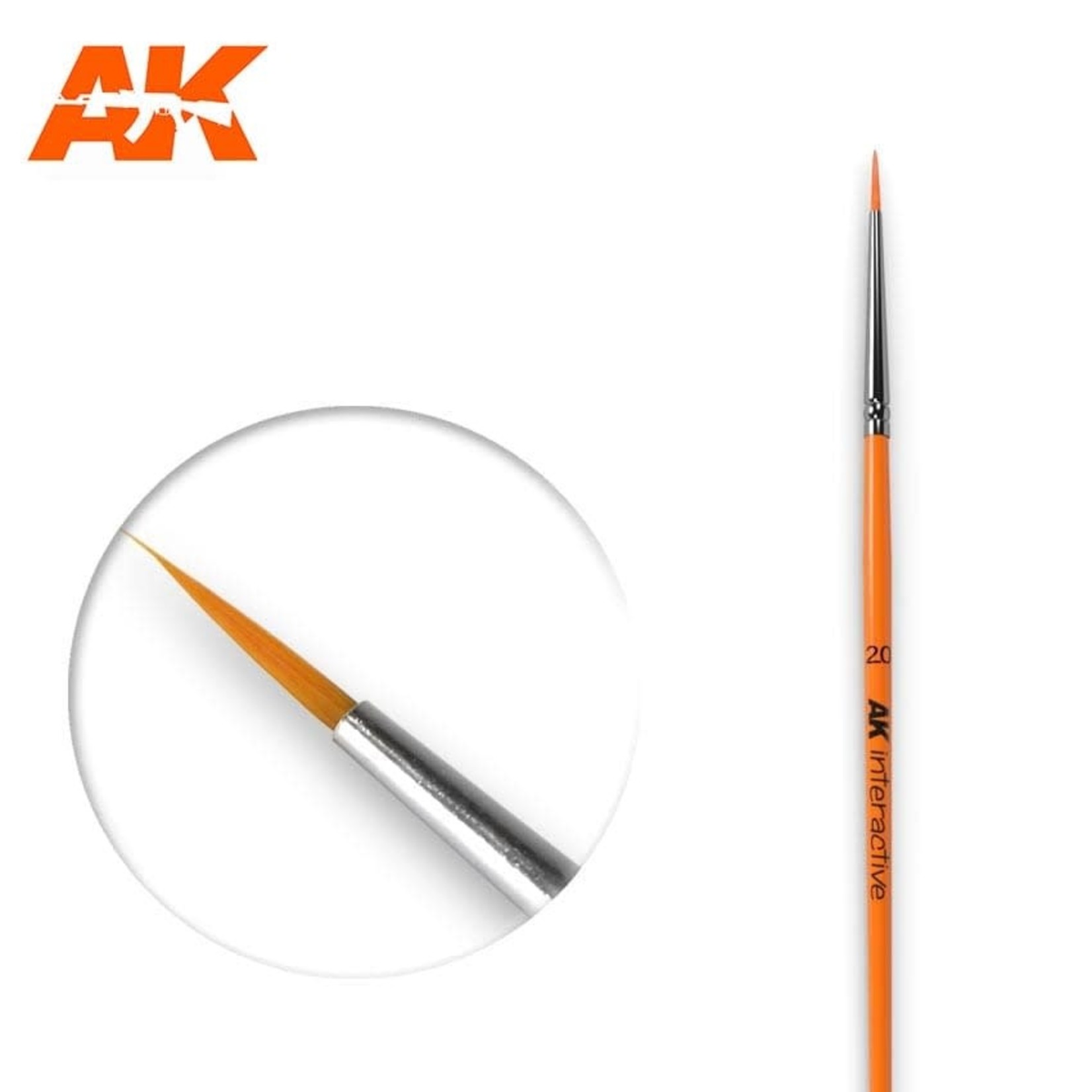 AK Interactive AK602 Synthetic Round Brush 2/0