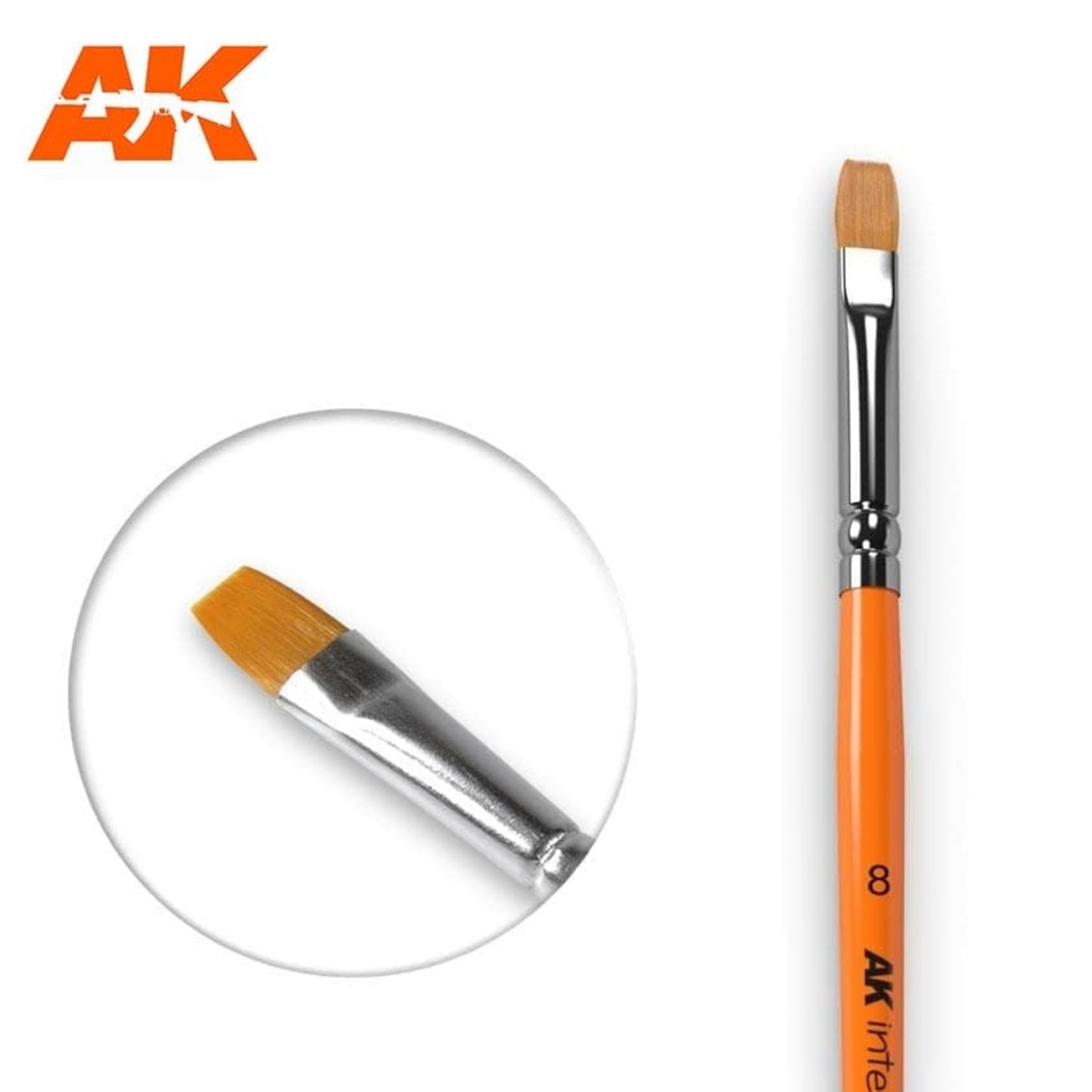 AK Interactive AK608 Synthetic Flat Brush 8
