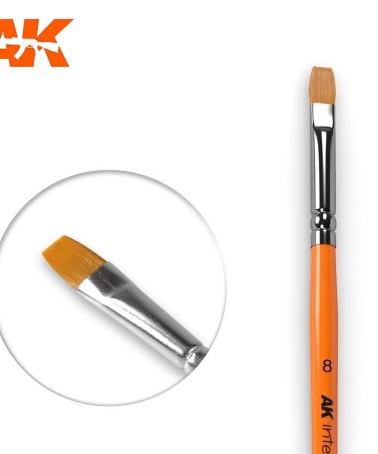 AK Interactive AK608 Synthetic Flat Brush 8
