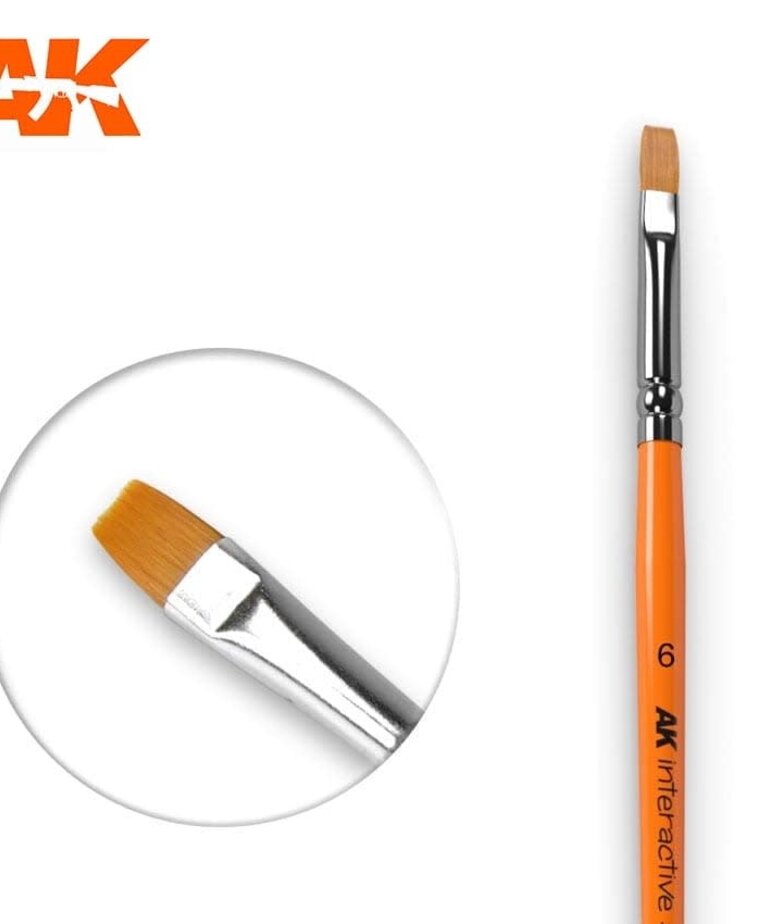 AK Interactive AK611 Synthetic Flat Brush 6