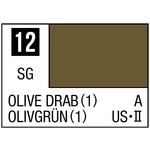 Mr. Hobby Mr. Color 12 Olive Drab (1) (Semi-Gloss) 10ml